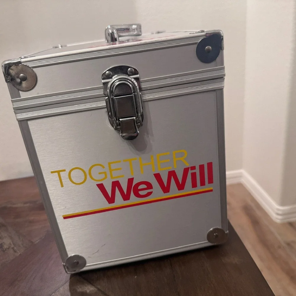 Aluminum Storage Case Silver Together We Will Hard Shell Latch Box Handle